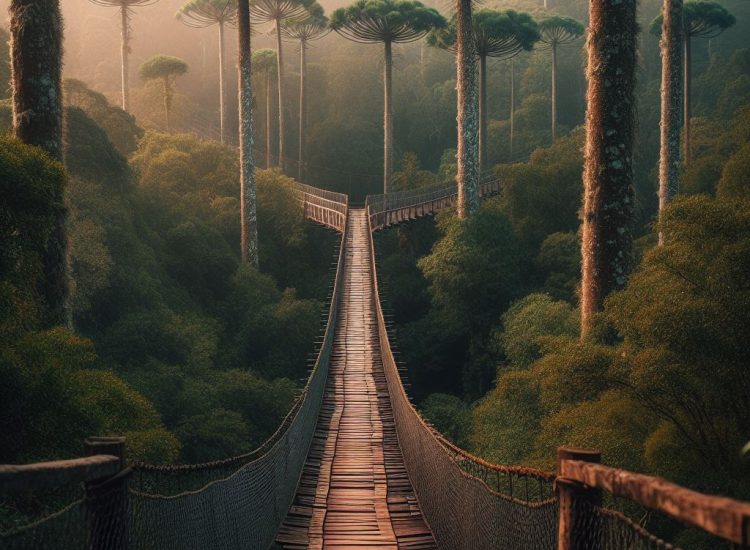 Ilustração pontes suspensas